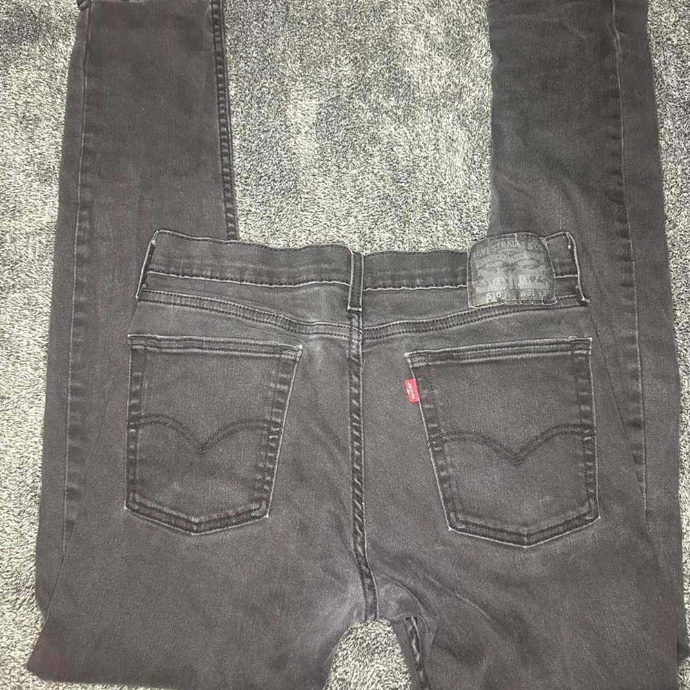 Levis 510 Jeans Mens 31x32 Black Skinny Fit Stretch Denim Faded Slim Y2K Grunge